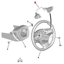 1 Paar Lenkrad-Tempomat-Schalterknöpfe 4112QK/4112QL für Peugeot 508/508SW 2011-2018 9677
