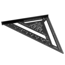 Règle triangulaire de 12 pouces 30 cm en aluminium noir