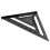 12 Inch Aluminum Rafter Square 45/90 Degree Triangular Ruler Black 1