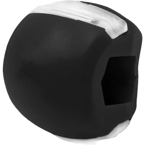 Jawline exerciser kæbetræner silikone Sort   1 Pack
