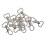 Wirbel-Halbrundringe mit Karabiner, 10 Stk. Silver 2 cm 1