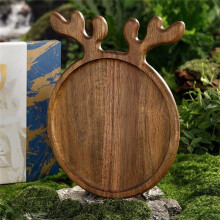 Christmas Wood Plate for Food, Elegant Wooden Dinner Plate, Festive Decor, Small