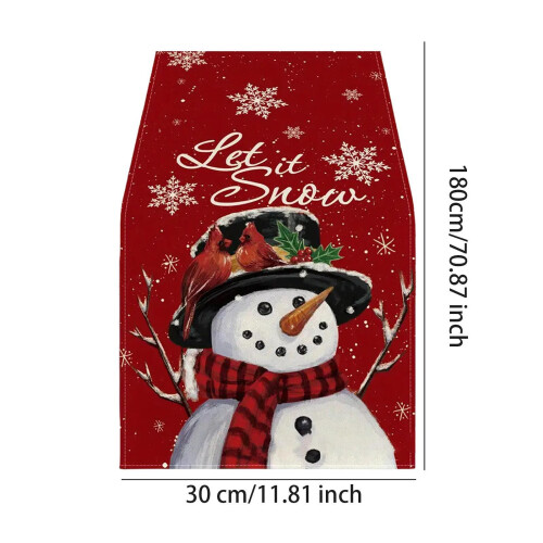 Christmas Table Runner Snowflakes Tablecloth for Tabletop Farmhouse Se 1
