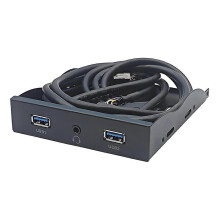 3,5-Zoll-Desktop-Diskettenlaufwerk-Frontblende mit 2 USB 3.0-Anschlüssen + HD- oder Mikrofonanschluss für PC C