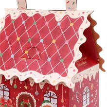 Kerstkoekdozen 16 Stuks Seizoensgebonden Traktatiedoos met Handvat Kerstverpakkingscontainers voor Feestjes en Bijeenkomsten Thuis