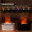 USB  Aroma Diffuser Essential Oil Diffuser Simulation Flame Essential Oil Aromatherapy Desktop Air Humidifier Black 7