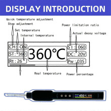 100-W-tragbarer elektrischer Lötkolben, 50–500 C einstellbare Temperatur, Farbdisplay, DIY-Reparaturwerkzeug