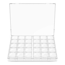Caixas organizadoras empilháveis com 30 compartimentos e tampas, mini recipientes para miçangas, glitter, slime, tinta, etc.