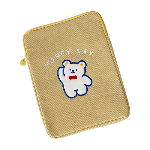 Housse de transport pour tablette de 11 pouces,-ours jaune