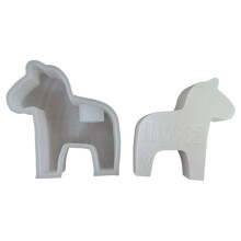 Decoratieve paardenvorm siliconen kandelaar schimmel-A