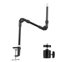 1/4 ST-01 Beugel Flexibele Opvouwbare Bureauhouder Balhoofdadapter voor Invullicht LED Ringlamp