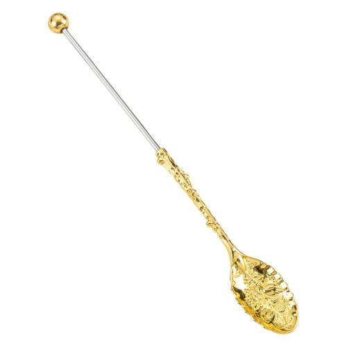 Nonrust Steel Beaded Spoon Dishwasher Safe-Electroplated Gold