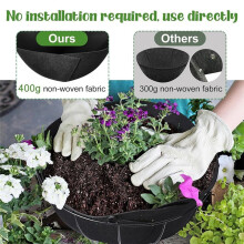 6 Stück 14 Zoll Stoff-Pflanzkorb-Einlage, Filz-Blumentopf-Einlagen, Hängepflanzenkorb, Fasereinsatz für Gartenpflanzgefäß