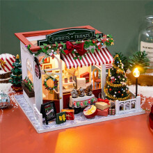 PC2319 Casa de Muñecas de Madera con Dulces. Kit de Casa de Muñecas en Miniatura.
