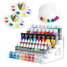 Caixa organizadora de tintas com 7 camadas e bandeja para tintas, organizador de frascos de tinta, suporte para tubos de tinta Nai