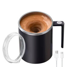 Selbstumrührender Kaffeebecher für Heiße und Kalte Getränke, Ideal für Kaffee, Tee, Kakao, 355 Ml