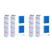 Rolo de Escova de ReposiçãO para Aspirador de Pó Sem Fio IFloor Wet Dry, Escova de Rolo de 4 Unidades + 4 Espuma de Pré-Filtro