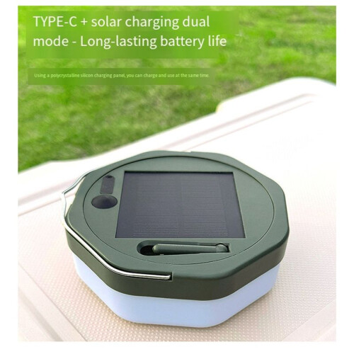 Solar Camping Light Tent Atmosphere Remote Control Light Lighting Tape Measure Storage Camping Atmosphere Light String 2