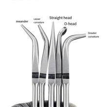 5PCS Long Needle Nose Pliers Set 25/45/90-Degree Angle, Straight,Curved Pliers,O-Shape Clamp Long No