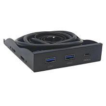 3,5-Zoll-Desktop-Diskettenlaufwerk-Frontblende mit 2 x USB 3.0 Typ-A- und 20-Gbit/s-Typ-C-Anschluss für PC-Computer