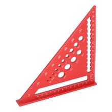 7 Zoll rotes Aluminium-Dreieck-Lineal 17,78 cm