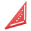 Regla triangular roja de aleación de aluminio de 7 pulgadas (17,78 cm) 1
