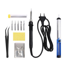 Kit saldatore digitale da 80 W con display LCD, stagno per saldatura regolabile e punte per saldatore, strumento di riparazione