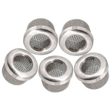 5 Stück Edelstahl-Pumpeneinlasssiebfilter für Airless-Farbspritzgeräte-Saugschlauch, Ersatz