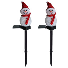 Christmas Decorations Light Solar Light Snowman Christmas Outdoor Solar Powered Stakes Lights for Patio Lawn Decoration.