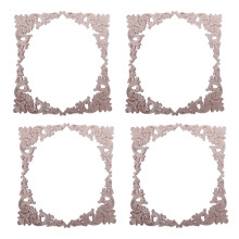 16 Stücke Gummi Holz Eiche Geschnitzte Ecke Onlay Applique Möbel Hause Tür Dekor DIY