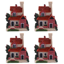 4X Nette  Harz Haus Miniatur Haus Fee Garten Landschaft Hausgarten Dekoration Harz Handwerk 4 Arten Farbe Zufällig