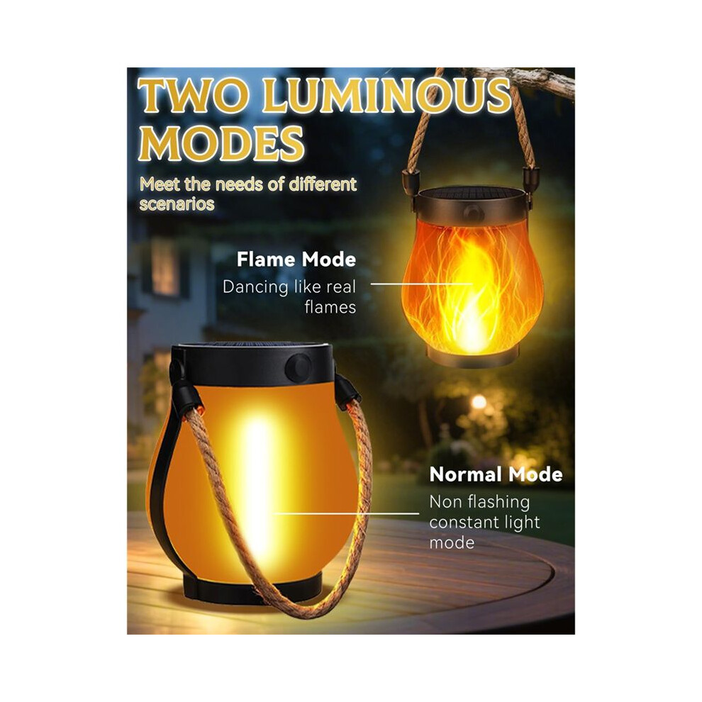 1Pack Solar Lantern Outdoor S, Waterproof Dancing Flame Solar Lanterns Outdoor Solars Lantern (1 Pcs) Light 4711801863034