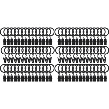 84 Packs of Curtain Ring, with Clips, Decorative Curtains, Rust, Retro, 1 Inch, Inner Diameter, Black