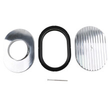 Filtro Aria Ellipse da 12" In Alluminio per per Hot Rod, Rat Rod, Muscle Car Filtro Aria Ovale Completamente Alettato