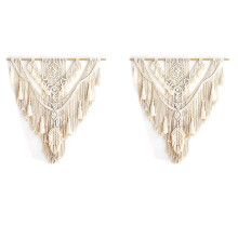 2X Nordic Bohemian Macrame Wall Hanging Hand-Wovening Tassel Home Wall Decor Large
