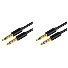 2st 6,5 mm Jack Audiokabel PVC 6,35 Jack Mannelijk Naar Mannelijk Aux-Kabel voor Gitaarmixerversterker Bas 6,35 mm, 1,5 Meter