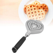 Heart Shape Nonstick Waffle Maker Pan 5.7x13.8in, Double Sided Aluminum Alloy Cake Baking Pan for Small Kitchens