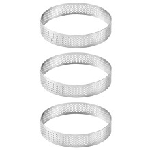3X 20 cm Tondo Nel Acciaio Inox Torta Foro Stampi Mousse Torta Crostata Pizza Dessert DIY Decorazione Stampo Cucina Strumento di Cottura