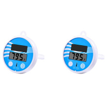 2X Floating Pool Thermometer Wireless - Swimming Pool Temperature Thermometer Easy Read, Solar Digital Pool Thermometer