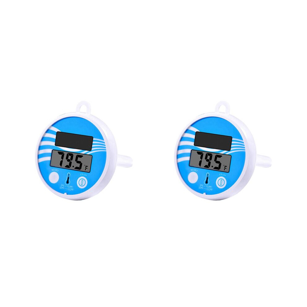 2X Floating Pool Thermometer Wireless - Swimming Pool Temperature Thermometer Easy Read, Solar Digital Pool Thermometer