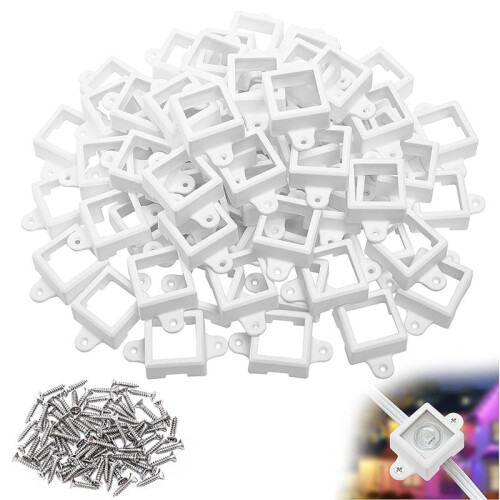 80-Pack H705 LED Light Mounting Bracket Set with Screws, Waterproof Outdoor Light Clips 1