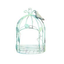 Vintage Pays Tenture Murale Fil de Fer Demi Cage à Oiseaux Pot de Fleur DéCoration de Jardin RéTro Cage à Oiseaux Support de Rangement Pot C