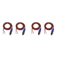 4Pcs Câble Haut-Parleur Speakon Fil Nu Câble à Extrémité Ouverte, Speakon Vers Haut-Parleur Fil Cordon Audio Amplificateur Cordon de Connexion