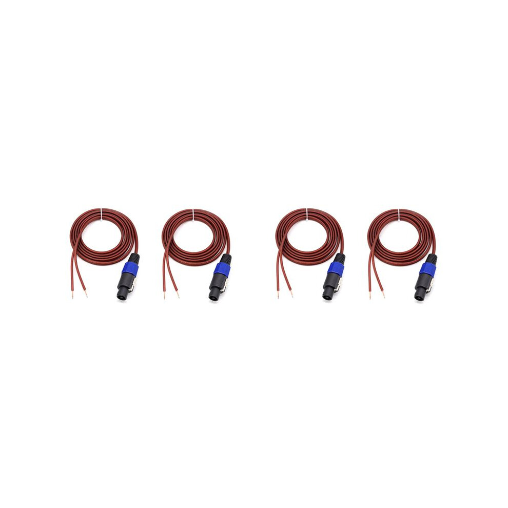4Pcs Speakon Speaker Cable Bare Wire Open End Cable, Speakon To Speaker Wire Audio Cord Amplifier Connection Cord 6033737940039