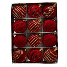 12 Piezas 6CM Bola de Navidad Adornos Decoraciones de Árboles para la Boda de Vacaciones Decoración de Árbol de Navidad Bola Colgante B