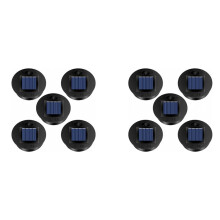 10 Stuks Vervangende Zonnelichtonderdelen (Bovenste Maat 2,76 Inch, Bodemmaat 2,36 Inch), 7 Lumen Warm Witte LED Waterdicht