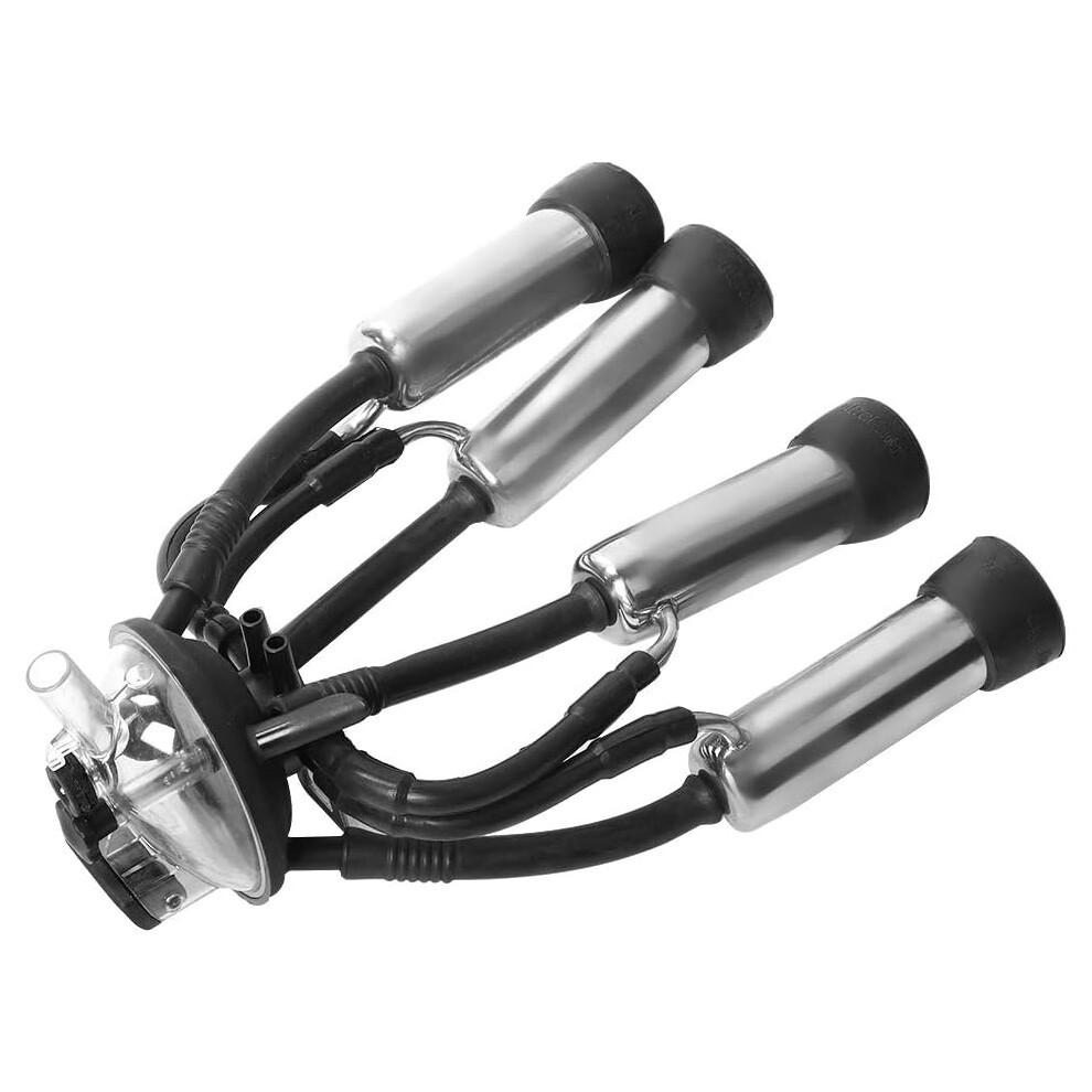 Milking Cluster, 240Cc Stainless Steel Rubber Thick Cow Milking Cluster With A Hook, Tough Strong Structure Cow Milk Collector 749655463449
