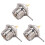 3X UHF Female SO239 Jack Bulkhead Solder Panel Mount RF Straight Connector,Silver 1