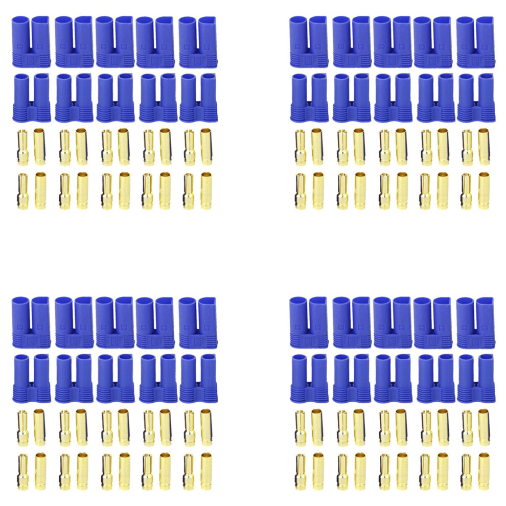 20 Pairs Of Ec5 Banana Plug Bullet Connector Female+Male For Rc Esc Lipo Battery/Motor 4713352719310