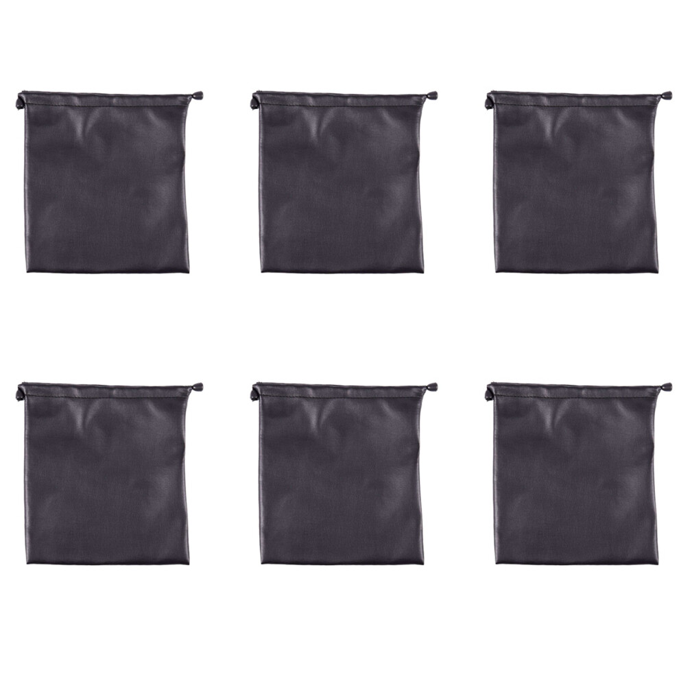 6X Pu Leather Soft Storage Bag Pouch Case For Around Earphone Ae Tp-1 Dj Headphone Black 4711680948587